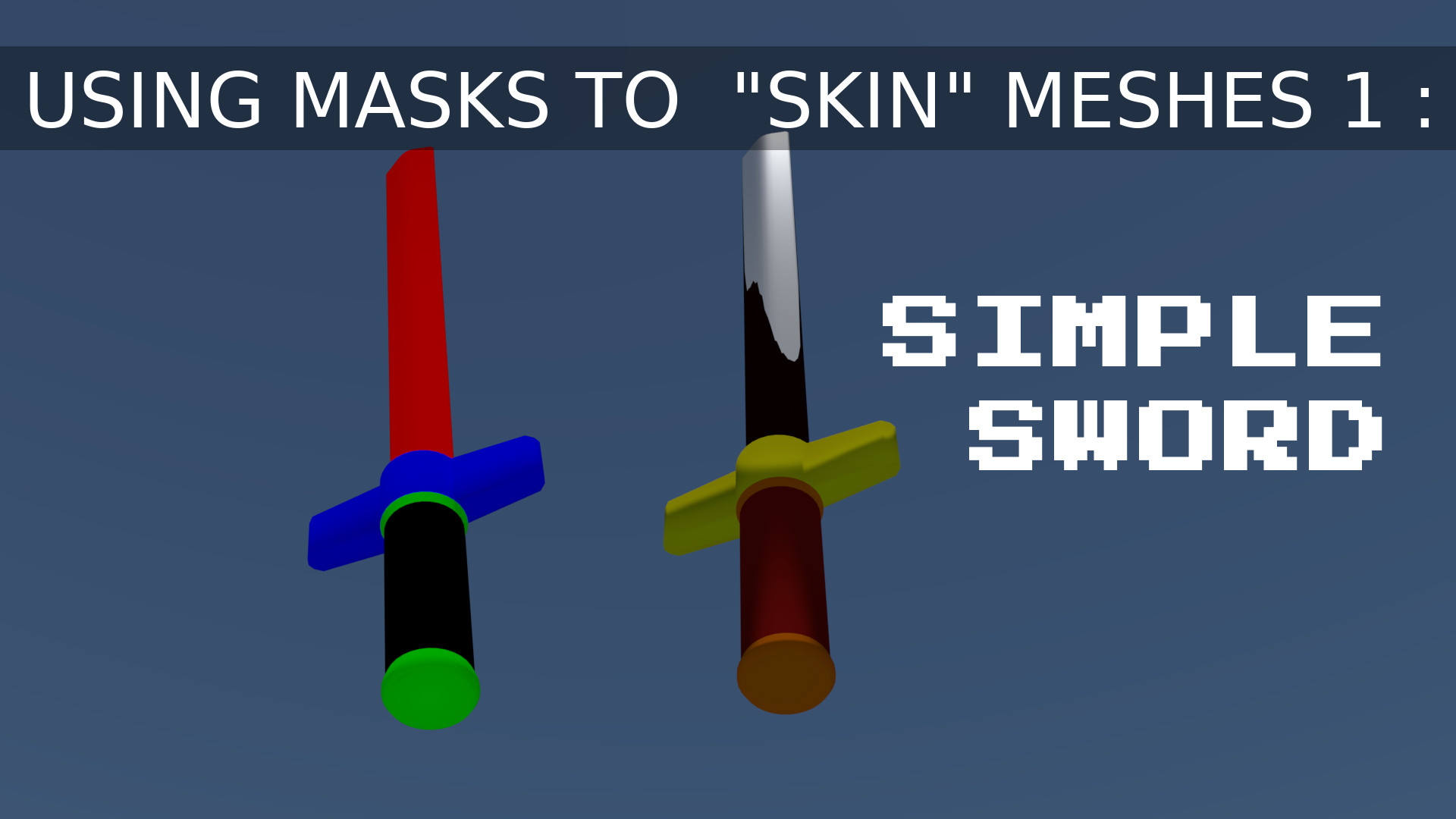 Masks in Materials 1 : Simple sword on blender