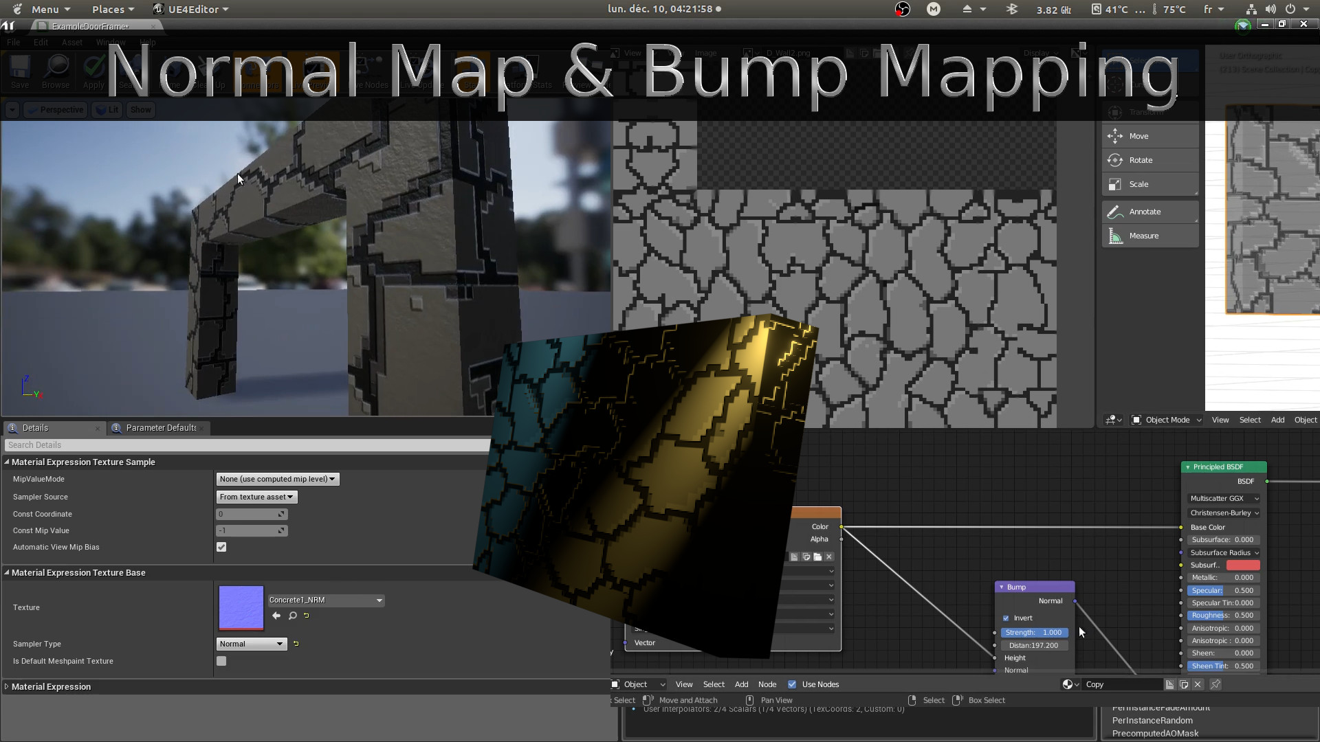 Baked Normal and Bumpmapping in Blender and Unreal Engine 4